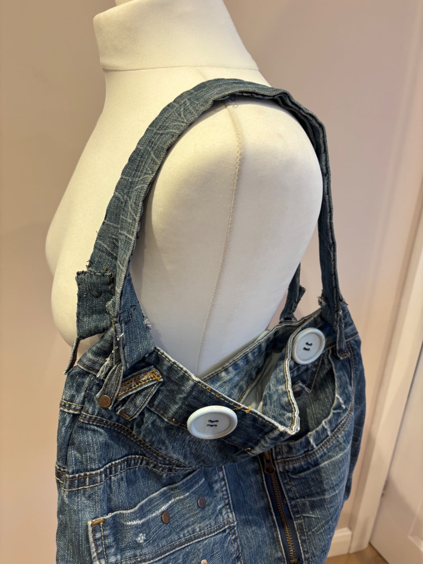 Reworked bag out of diesel Jeans