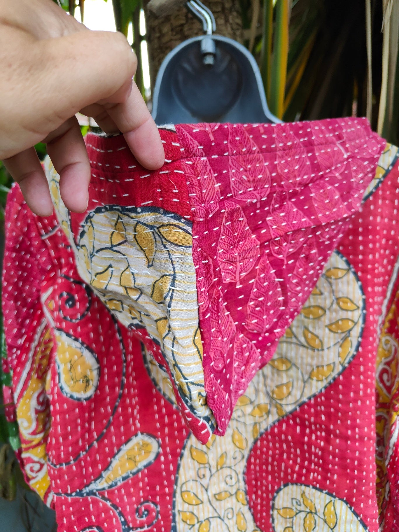 Kantha Festie Hoodie 6-14 Red pattern