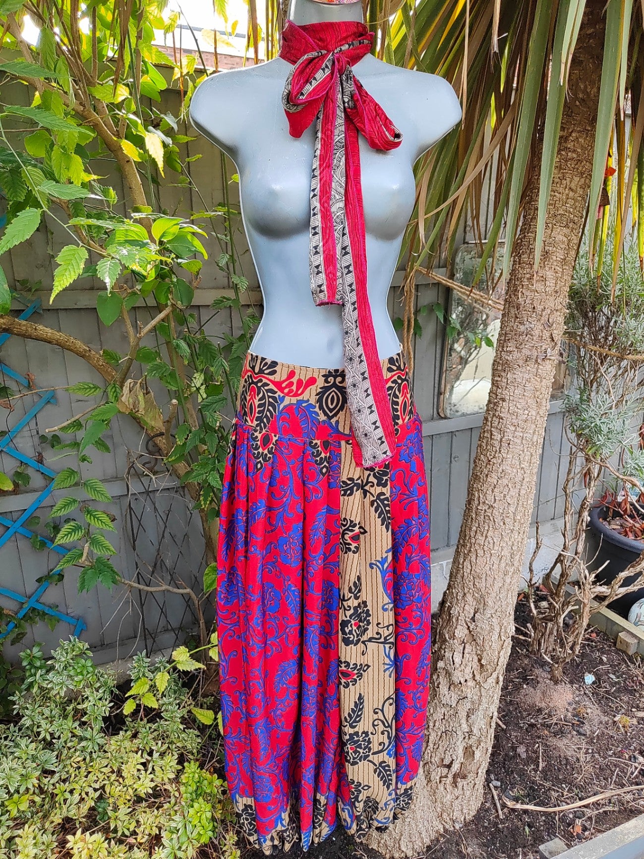 Hareems bloomer balloon trousers & scarf 6-16 Red Blue