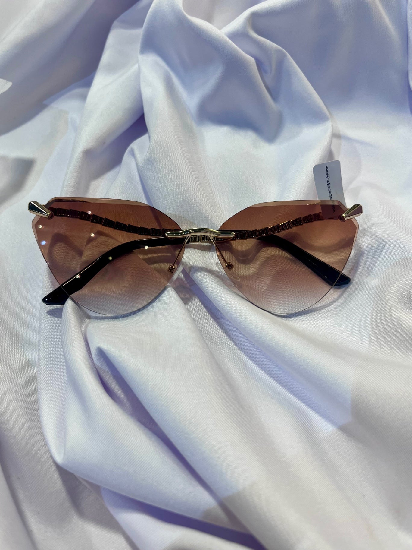 Selena Snake Cat-Eye Sunglasses Tea