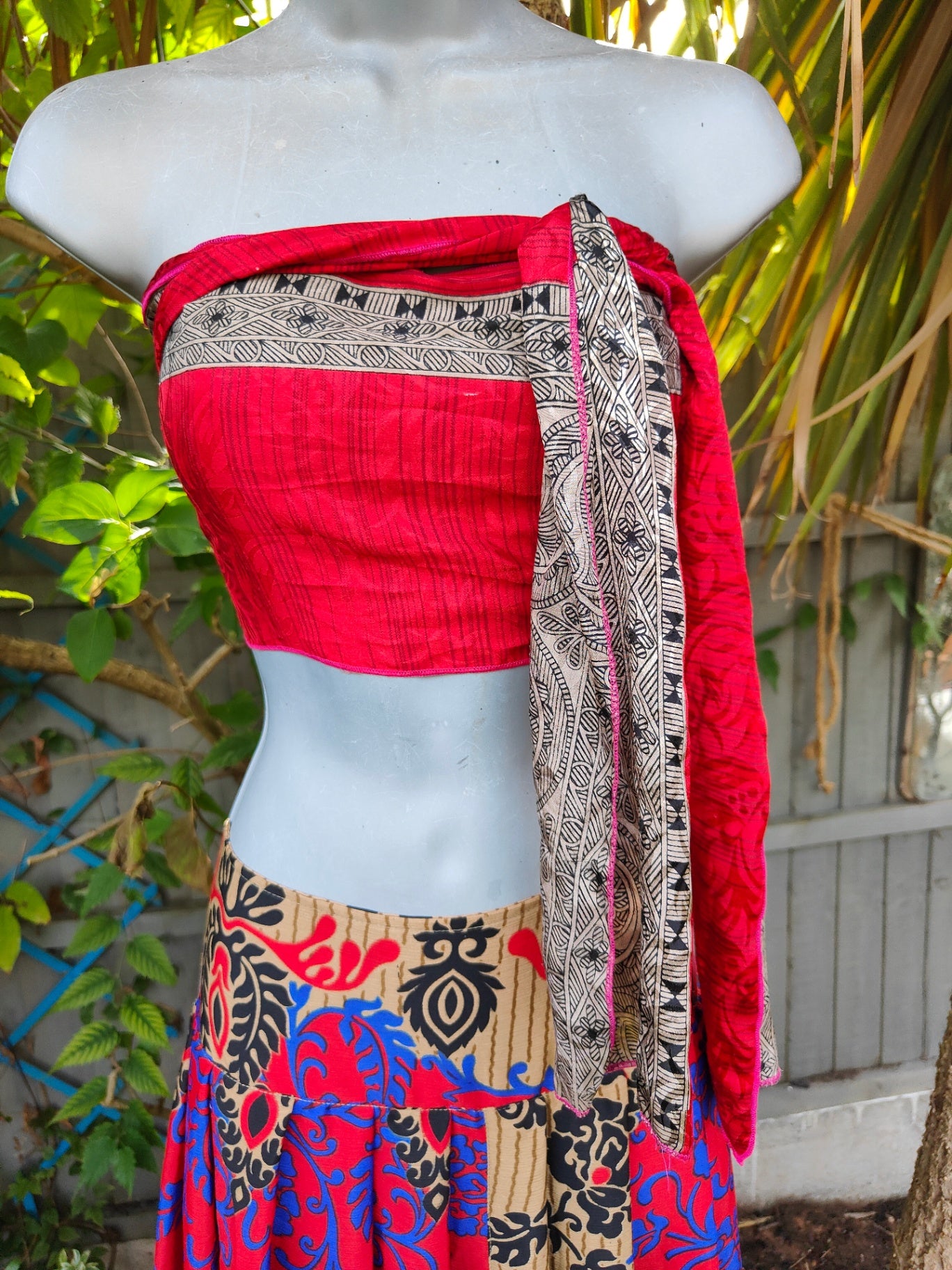 Hareems bloomer balloon trousers & scarf 6-16 Red Blue