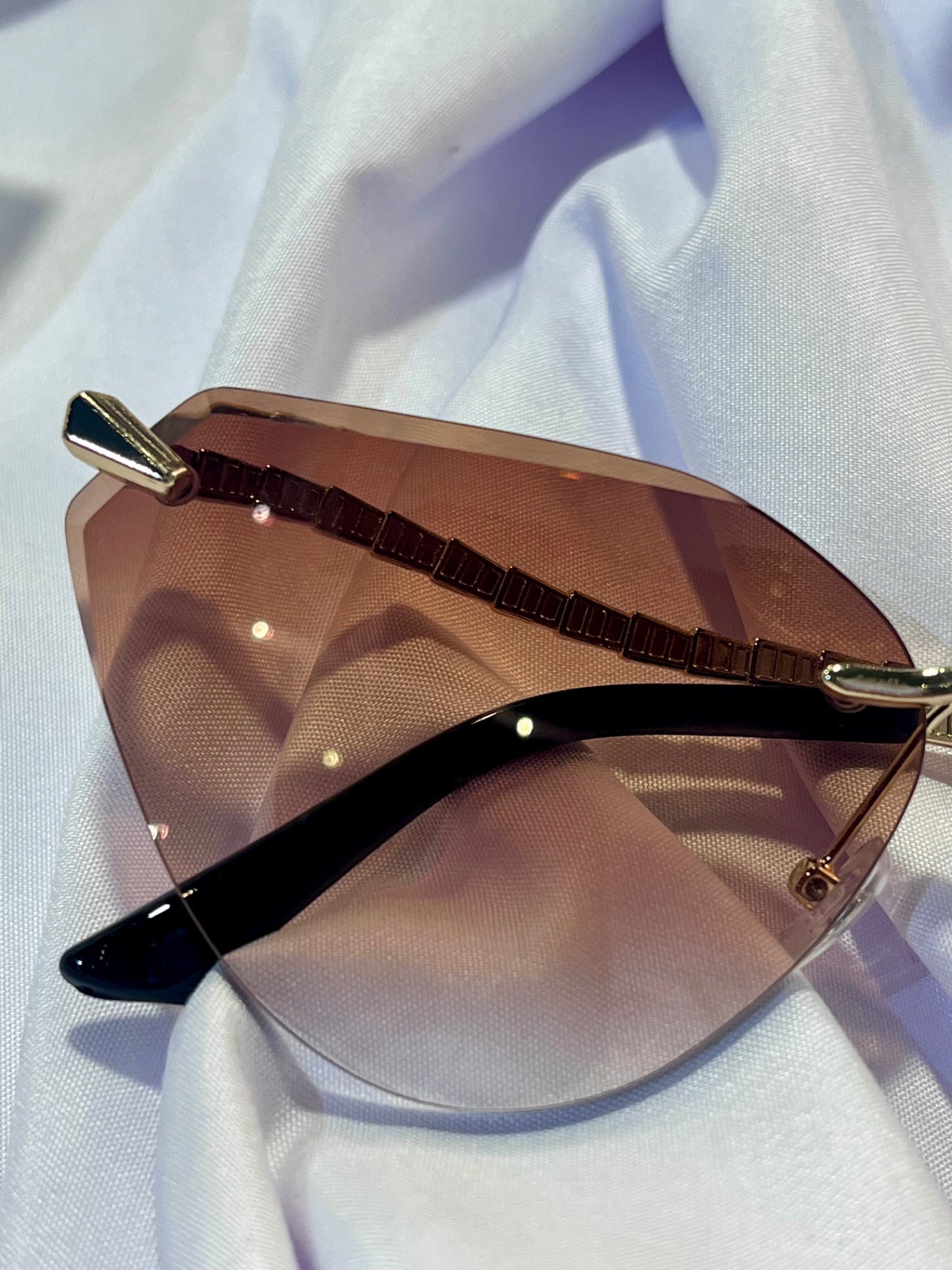 Selena Snake Cat-Eye Sunglasses Tea