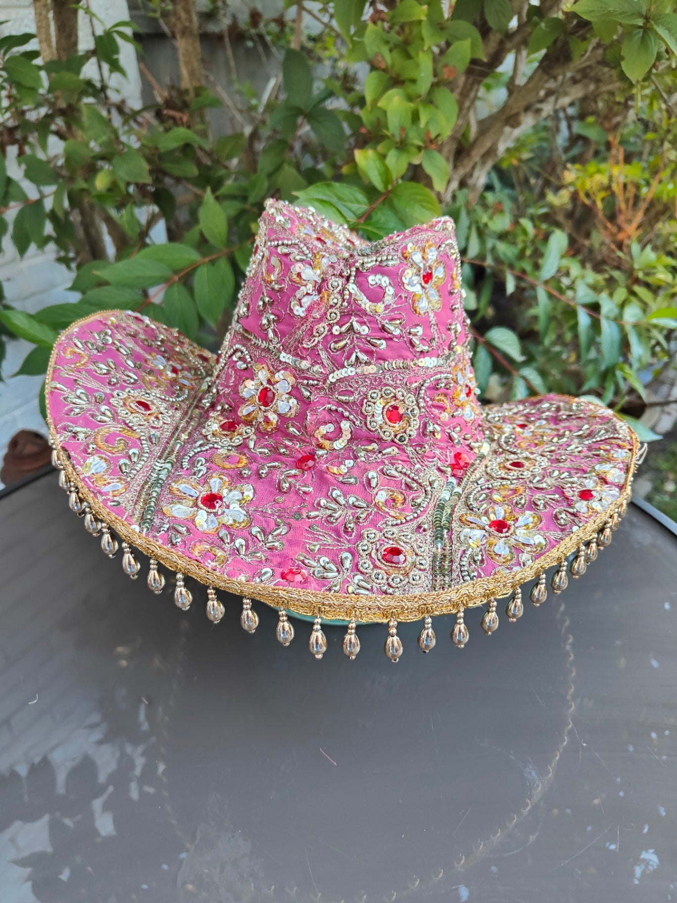 Dolly cowboy hat recycled sari fabric