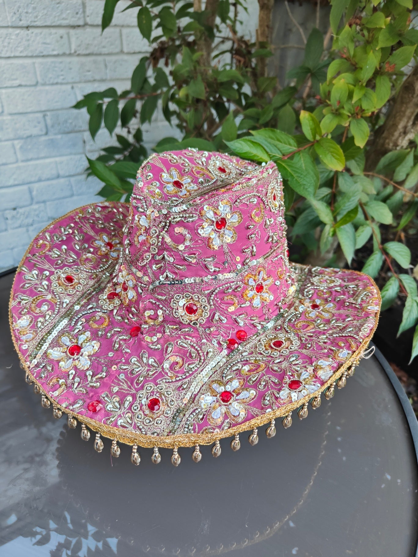 Dolly cowboy hat recycled sari fabric