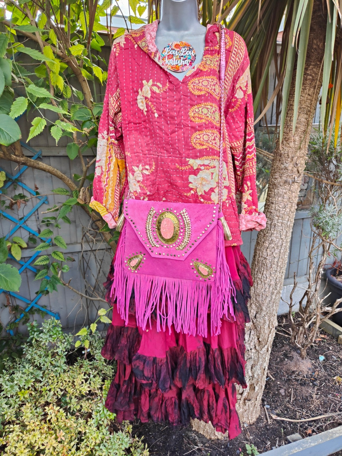Kantha Festie Hoodie 6-14 red yellow