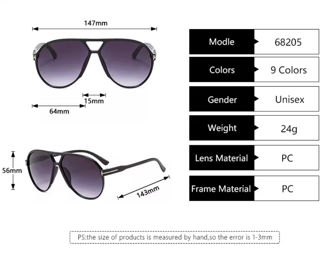 The Rae – Black & Gold Aviator Sunglasses