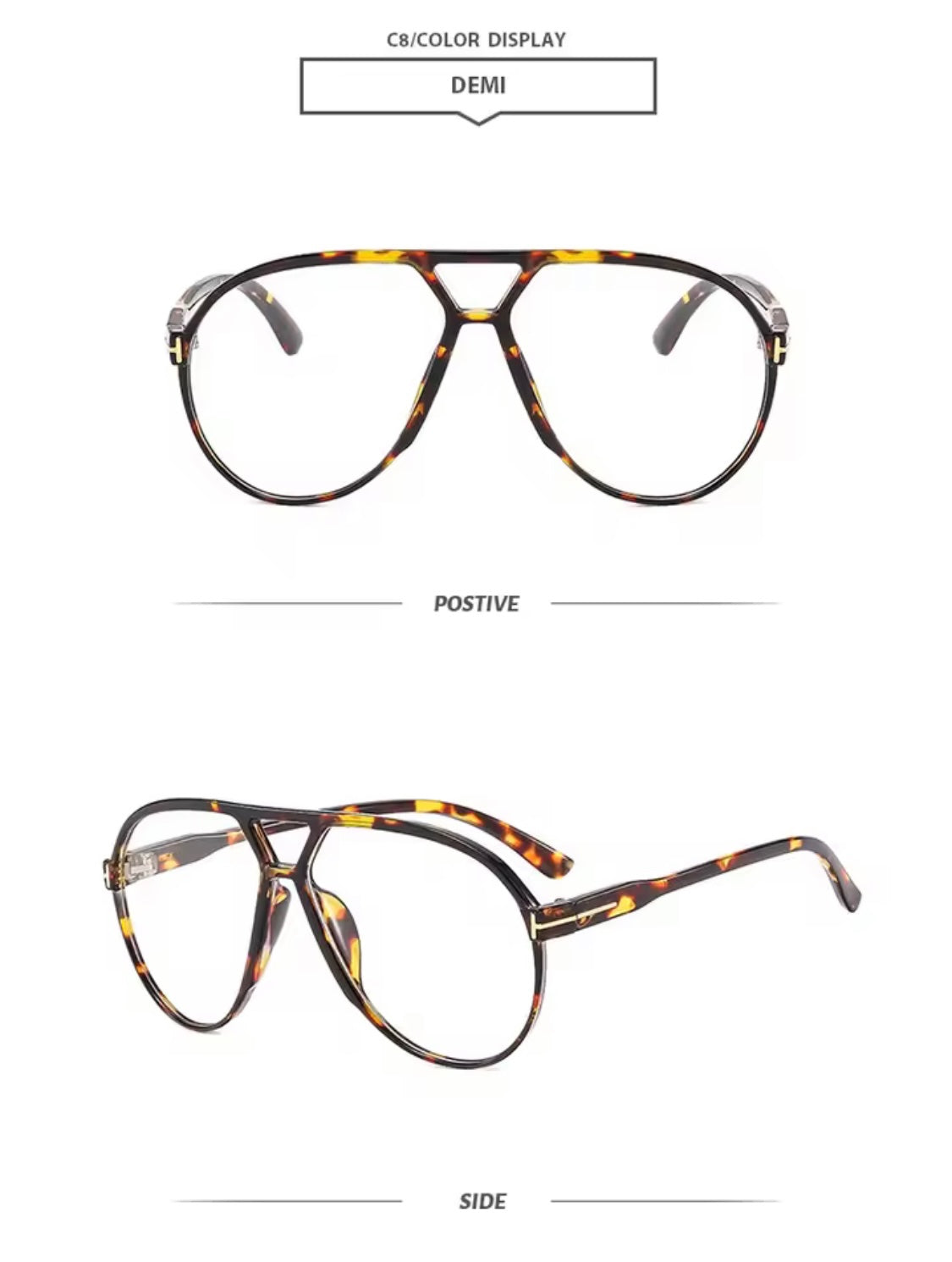 The Rae – Demi Tortoiseshell Anti-Blue Light Aviator Glasses