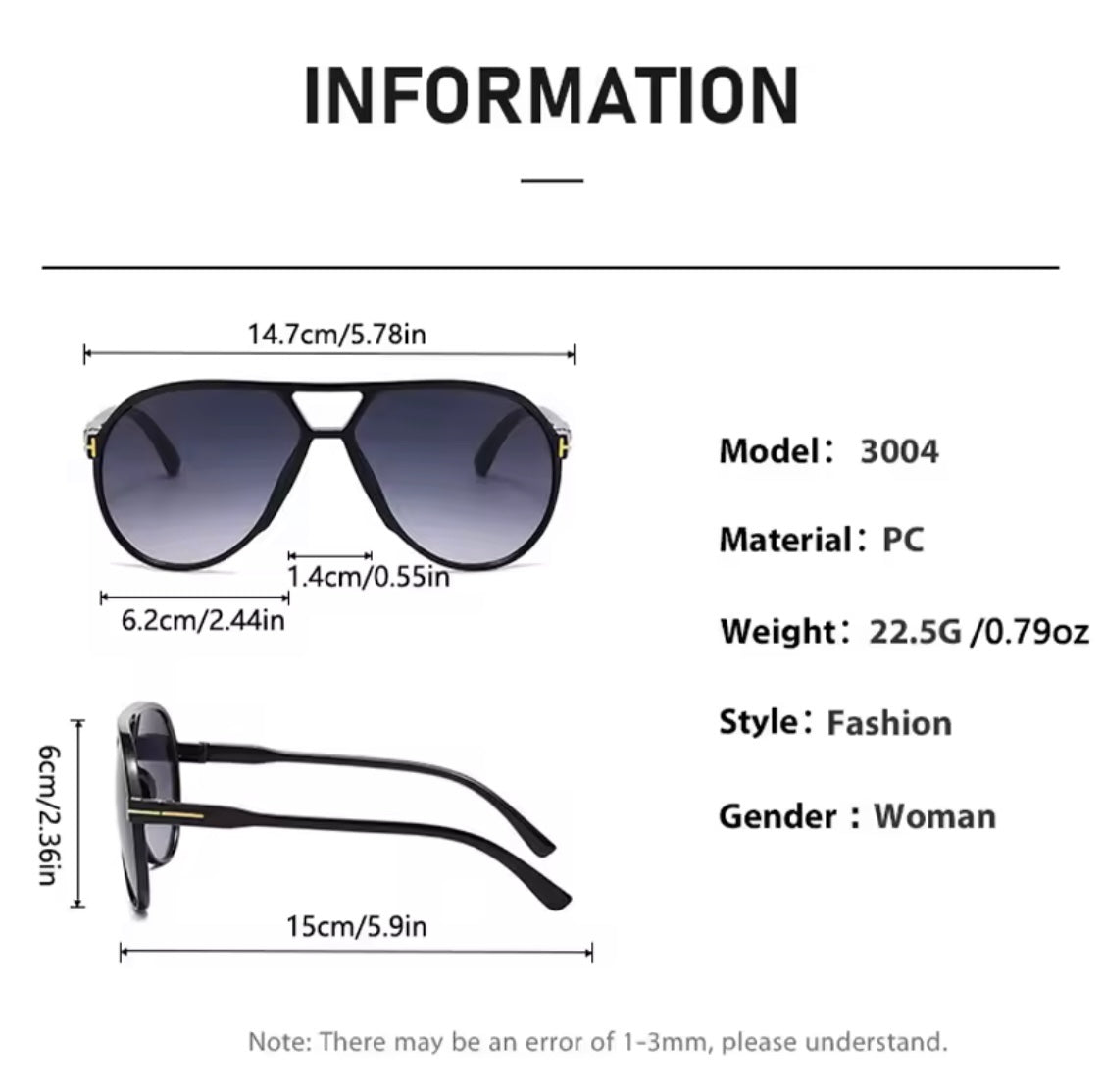 The Rae – Black & Gold Aviator Sunglasses