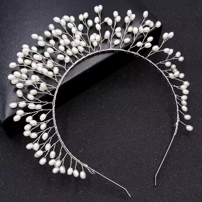 Pearl Silver Wired headband