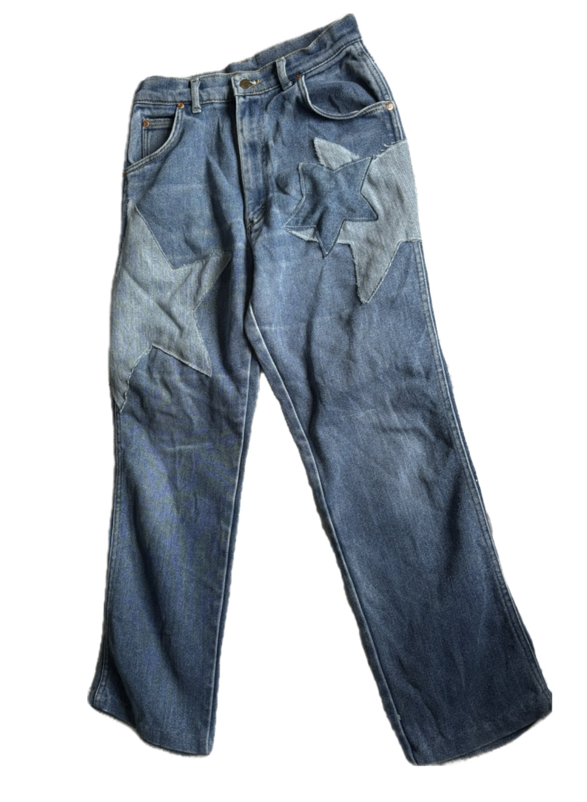 Upcycled Lee Jeans- double stars