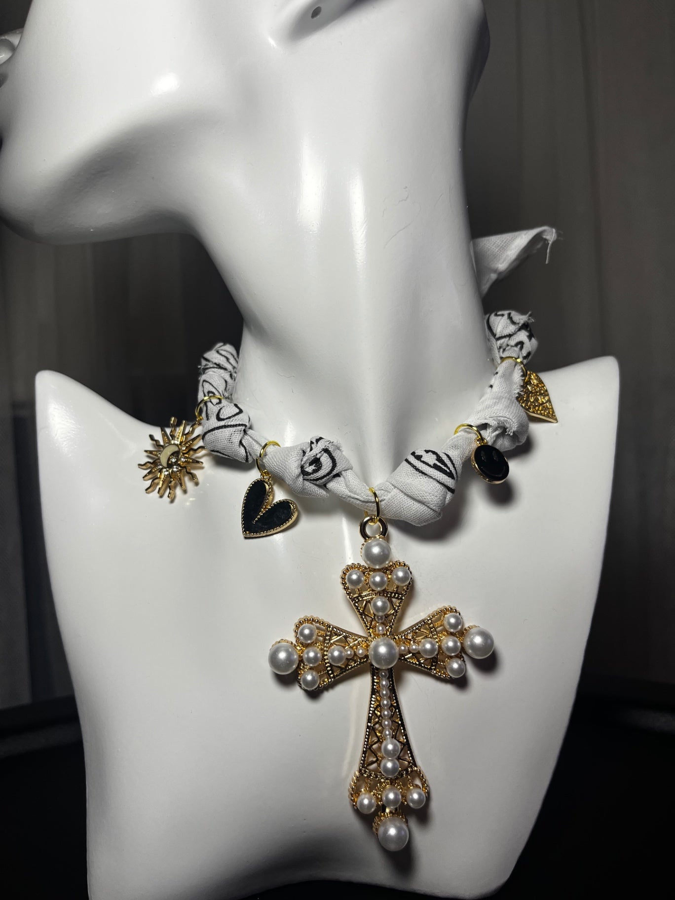 Bandana charm necklace