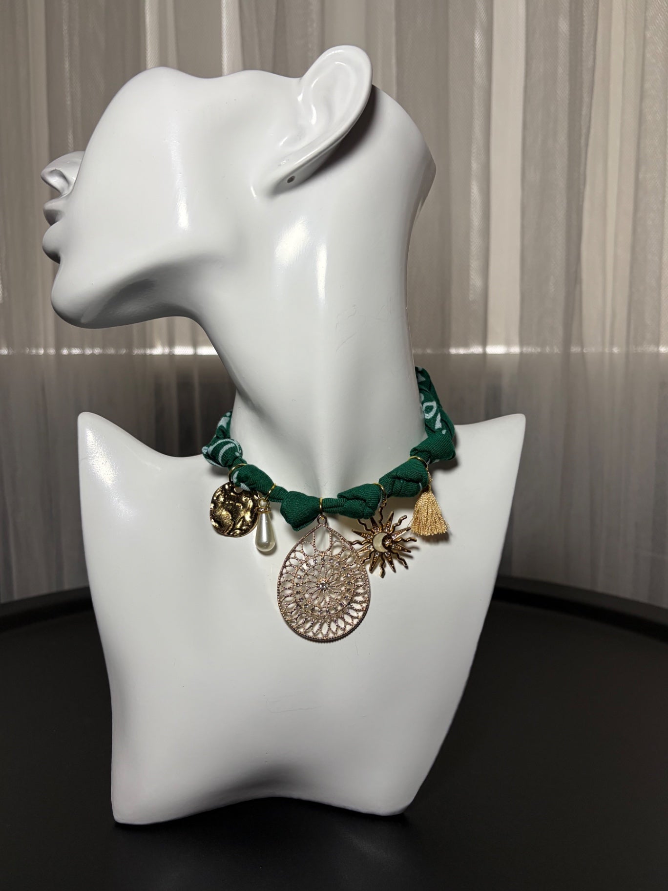 Bandana charm necklace