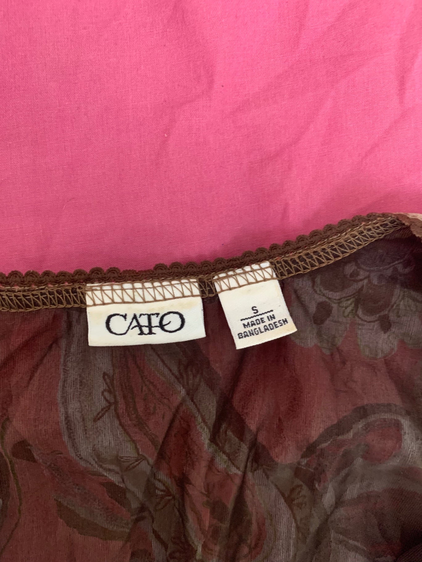 vintage pink & green fairy top