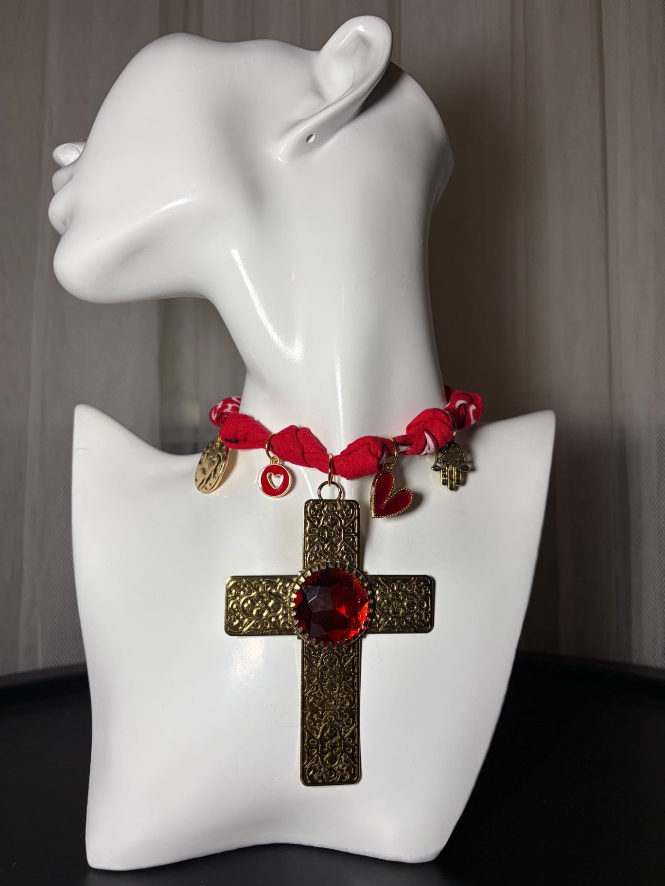 Bandana charm necklace