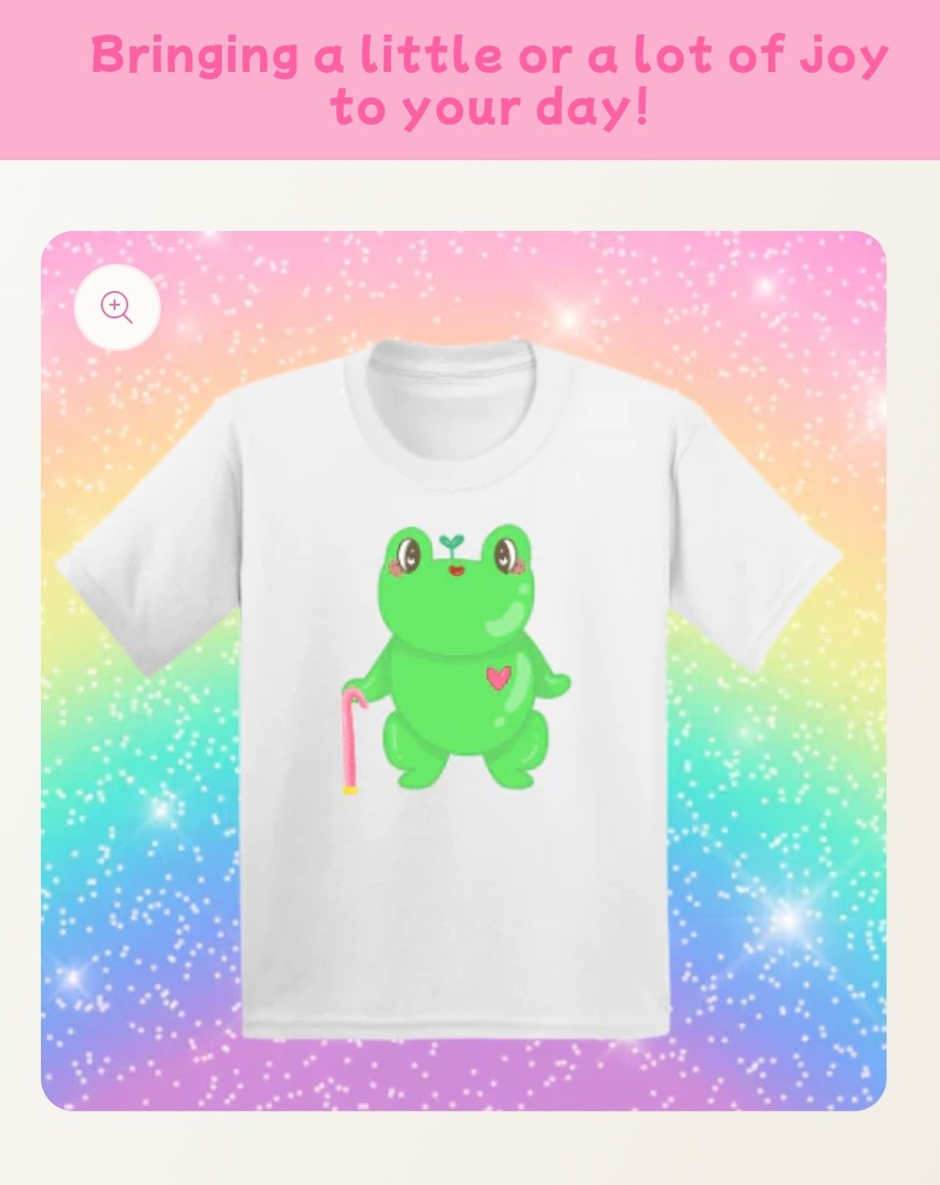 Large frog tshirt white