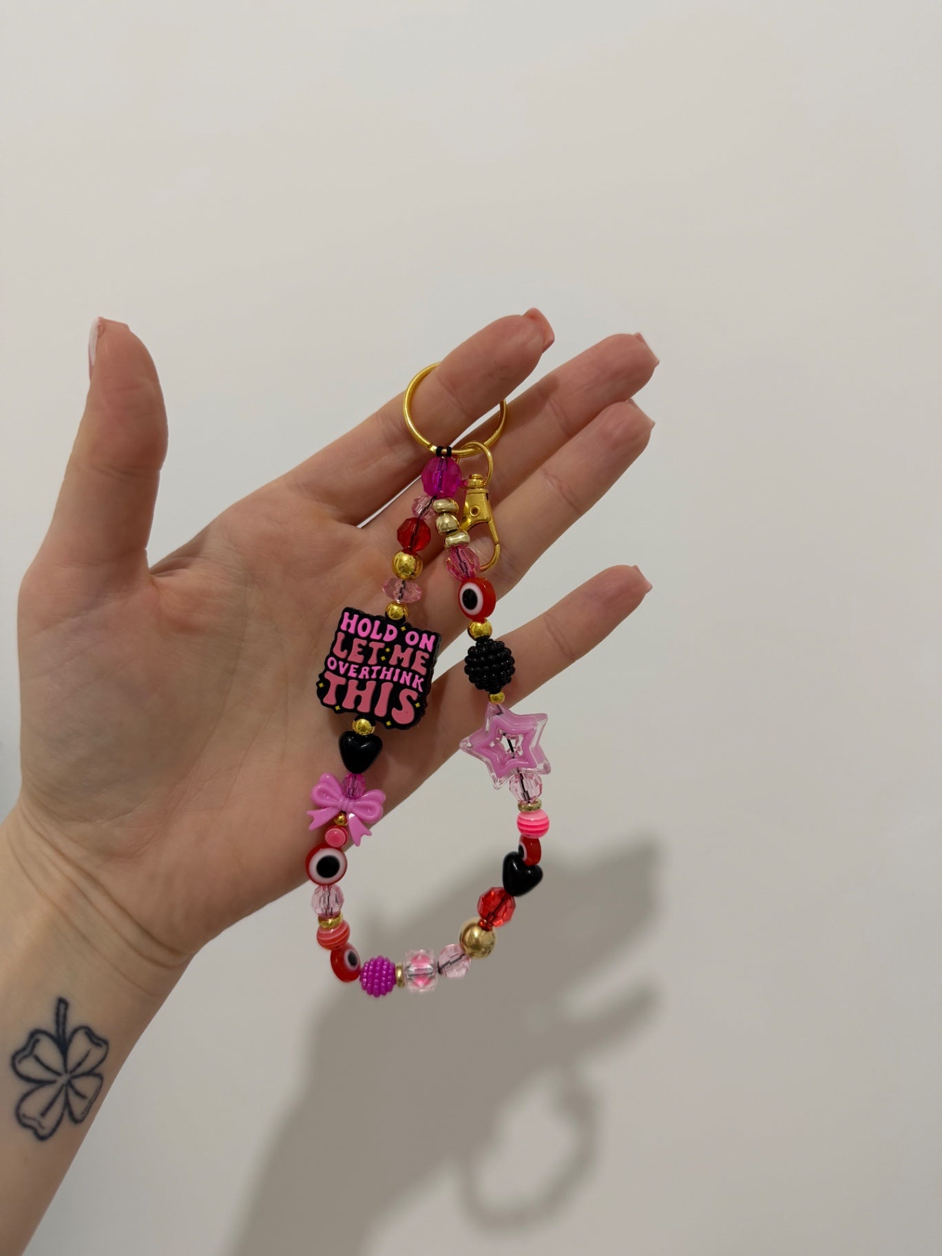 ‘Let me overthink this’ Keyring - gold