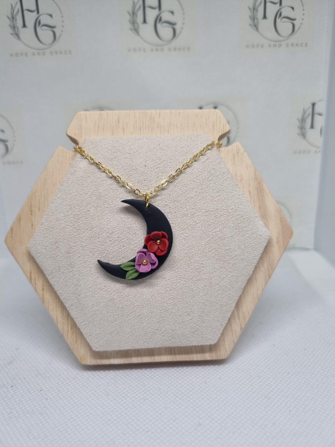 Black moon necklace