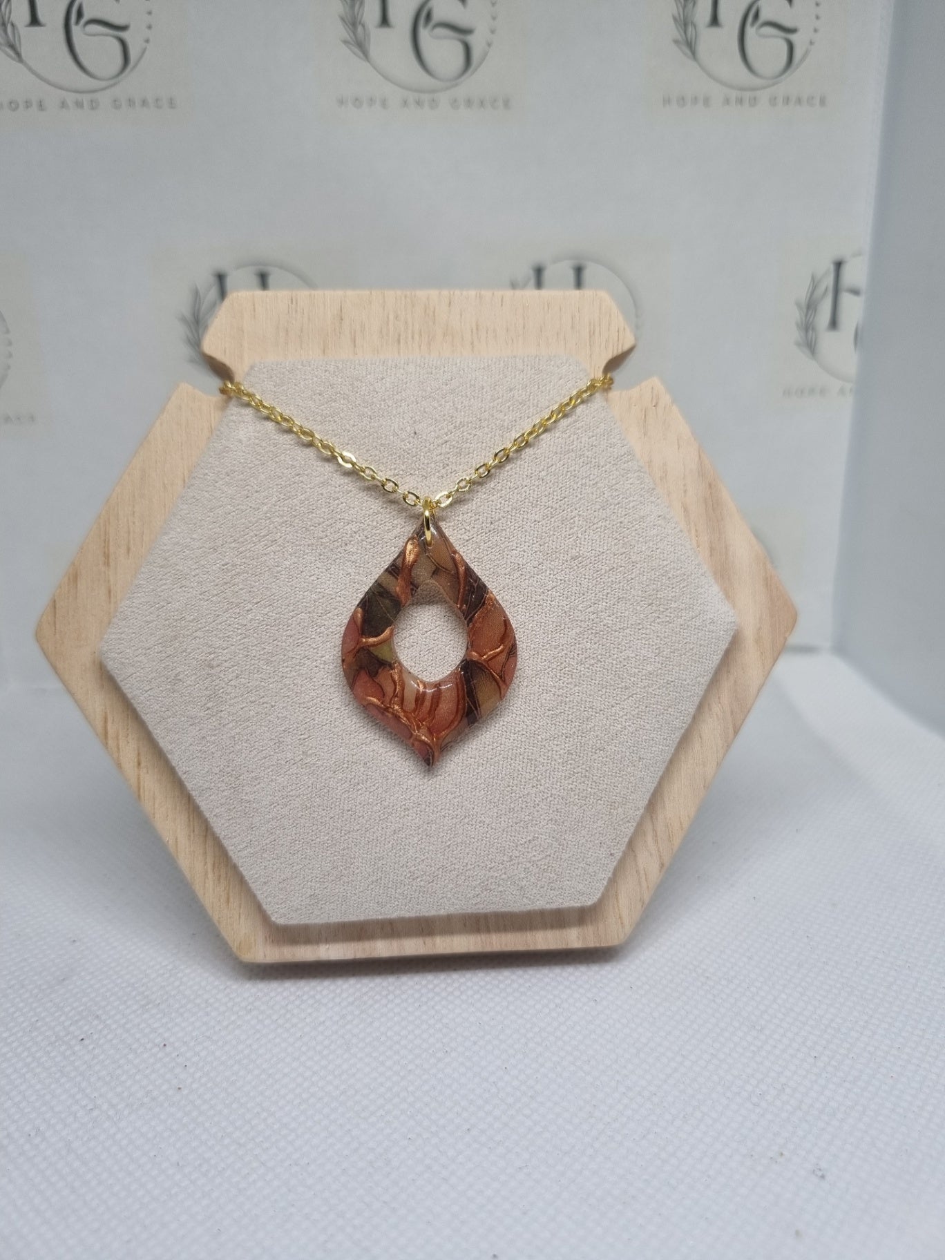 Stained glass necklace