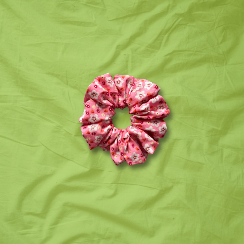 Mini Blush Bloom Scrunchie