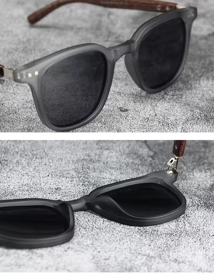 Ray Wood Sunglasses Matte Grey