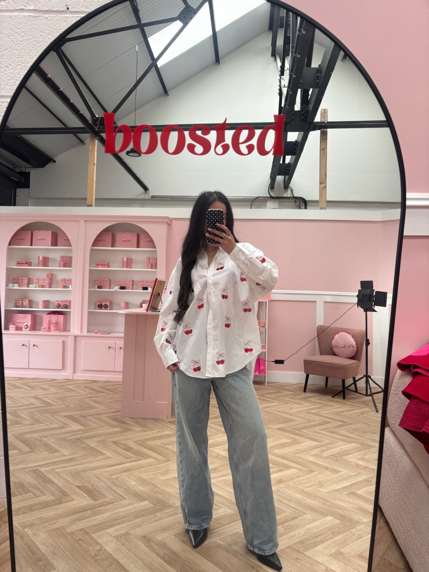 Heart Cherry White Shirt