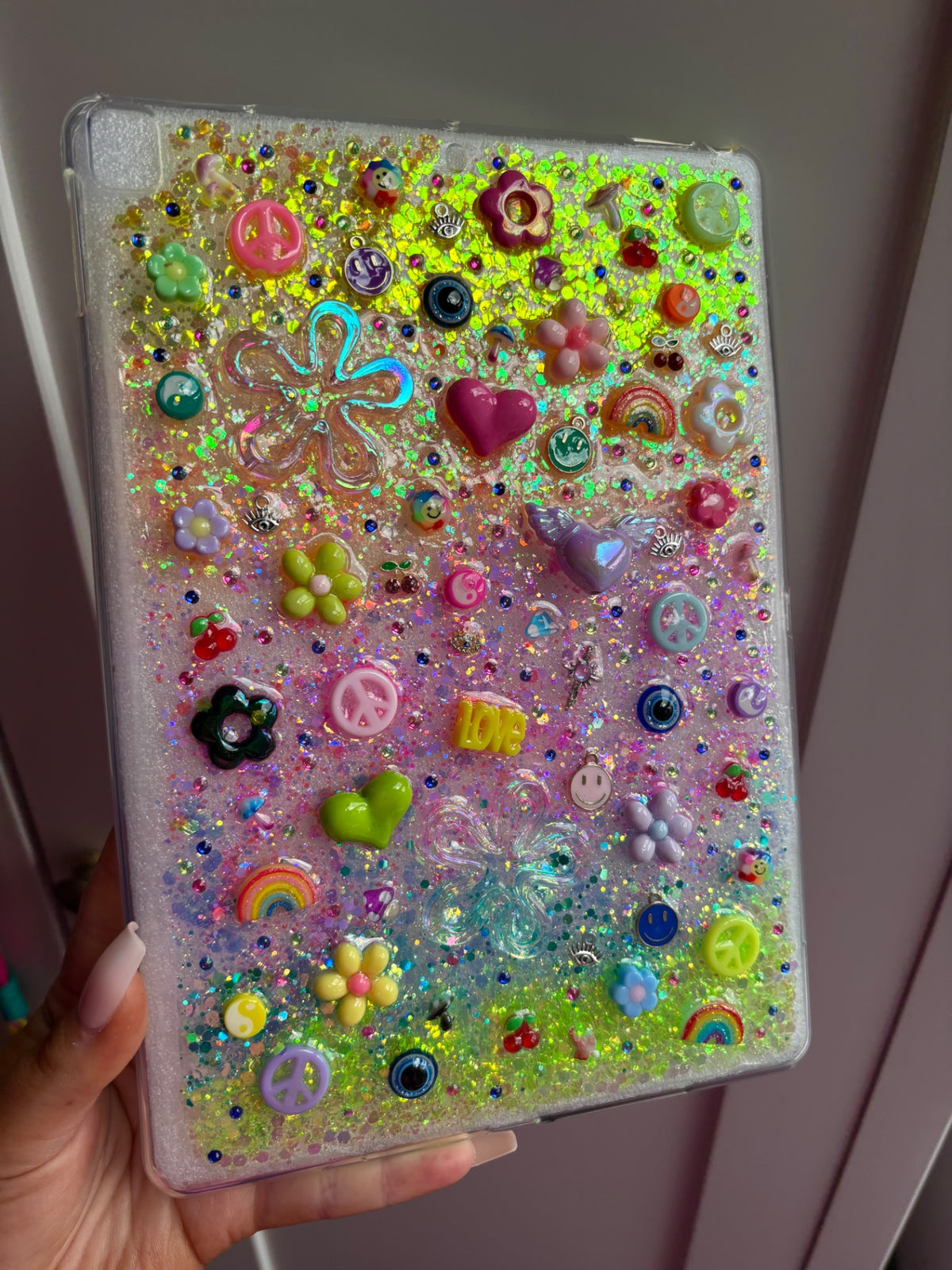 Funky IPad Case 🌈🧿☯️💋💕🌻🌛