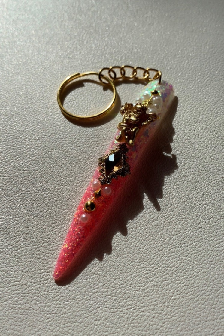 Handmade Gold Cherub KeyChain
