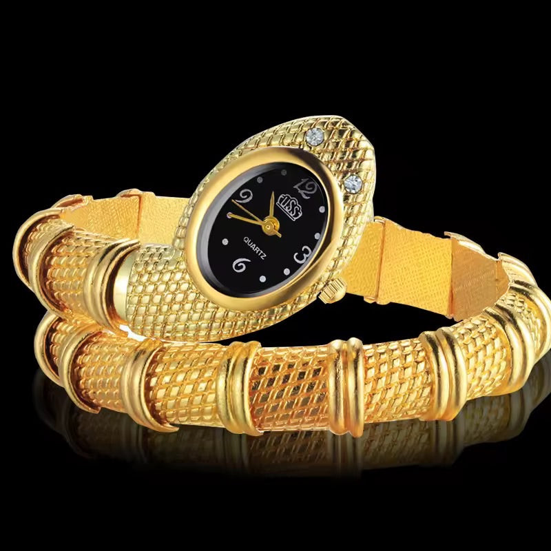 Gold Snake Wrist Watch