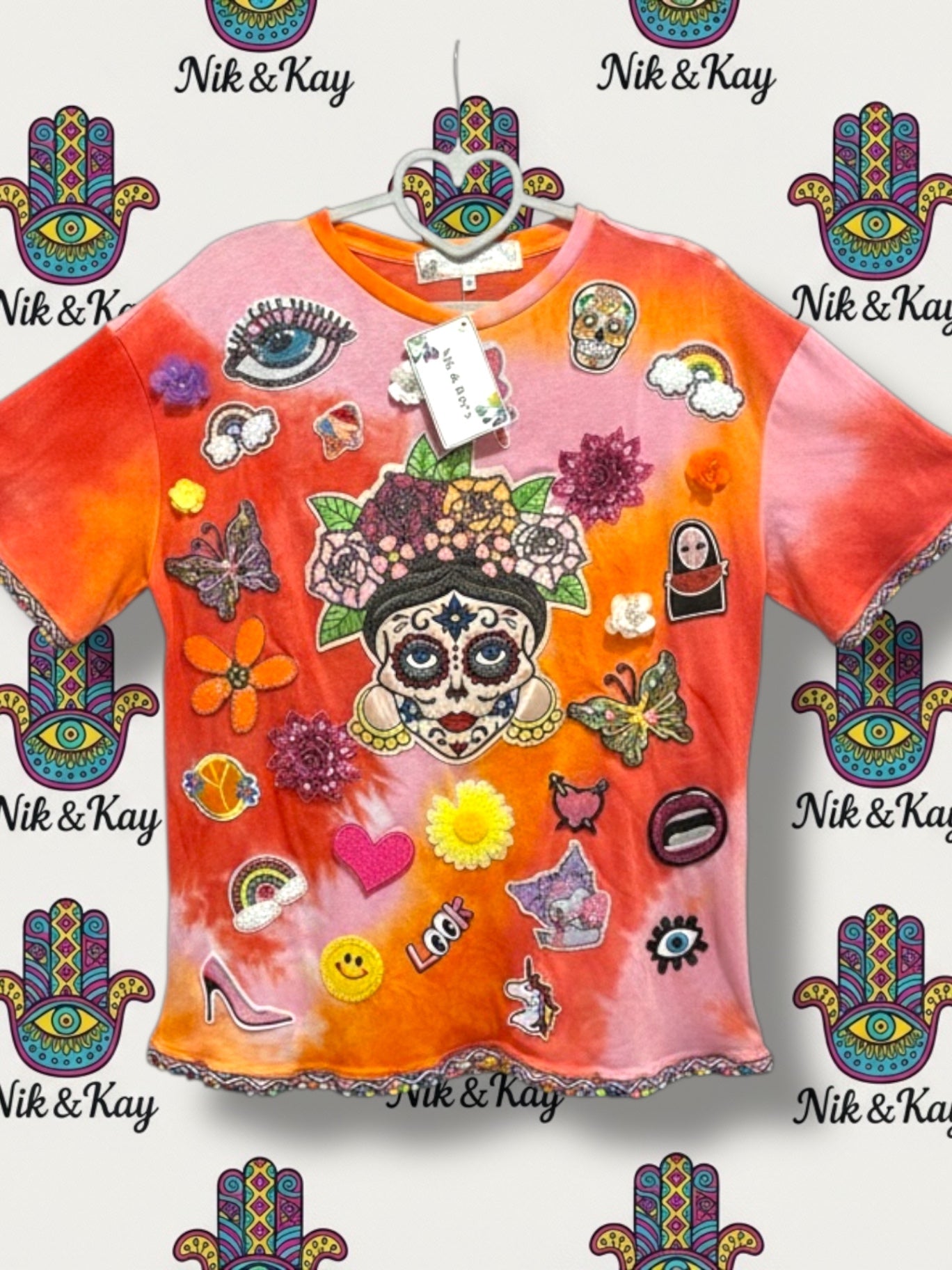 Orange tie dye T-shirt