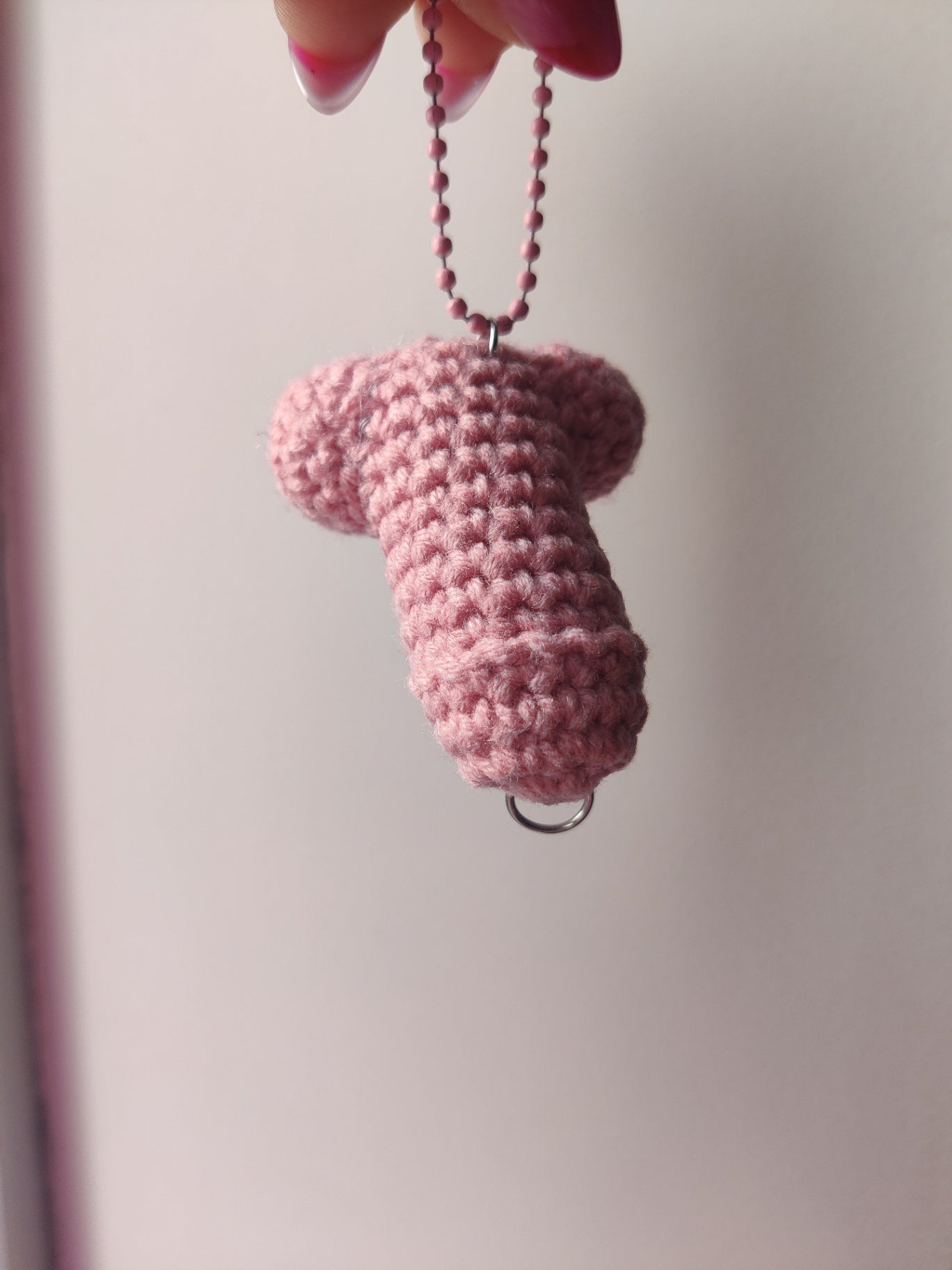 Crochet pink willy