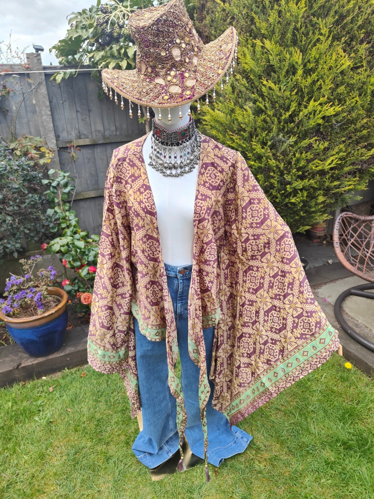 Pefkos co ord set top and sarong scarf choc mint