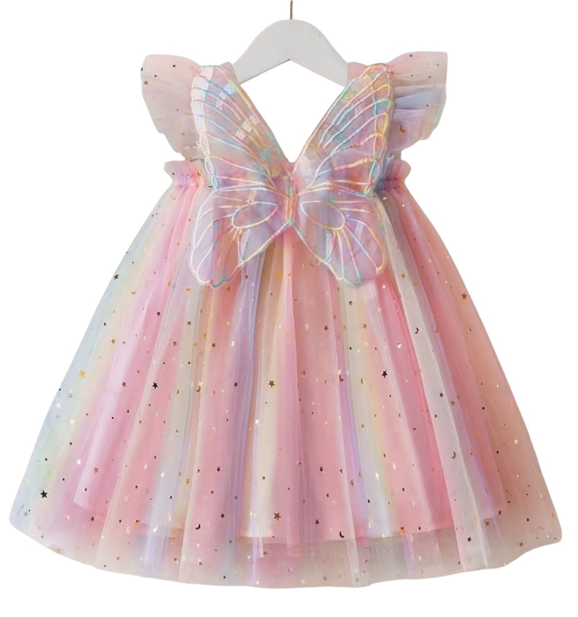 1yr Multicoloured Winged Dress