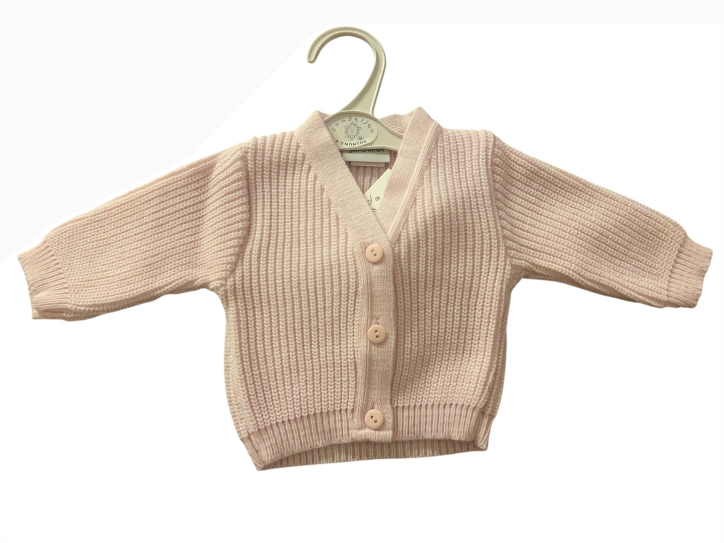 0-3m Pink Hello World Cardigan