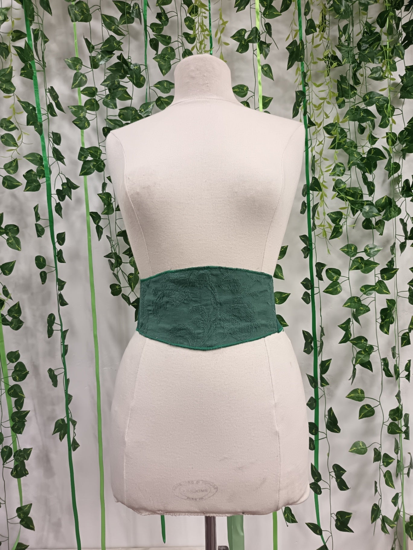 Jade green corset belt