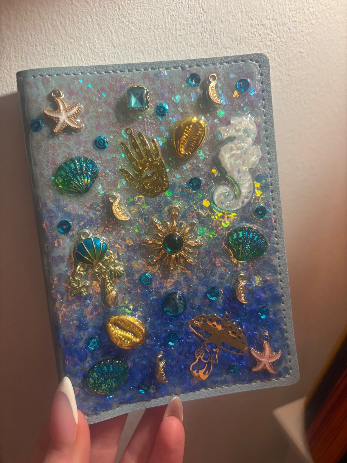 Blue passport cover