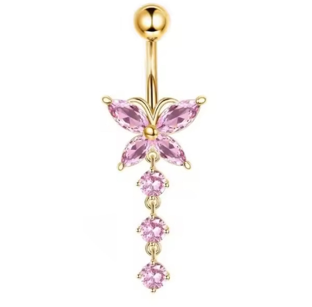 Titanium pink B/fly belly gold