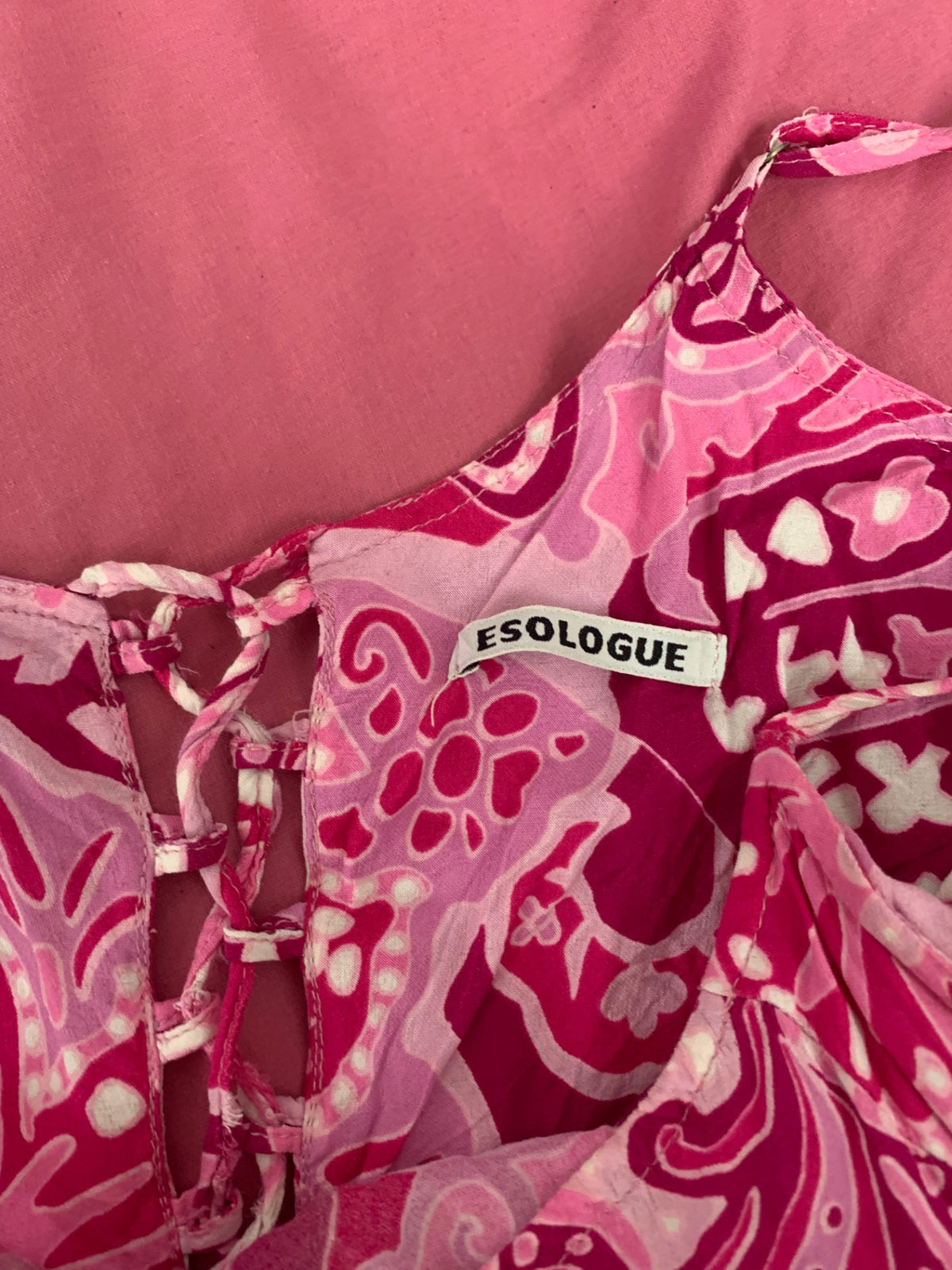 vintage pink floral dress