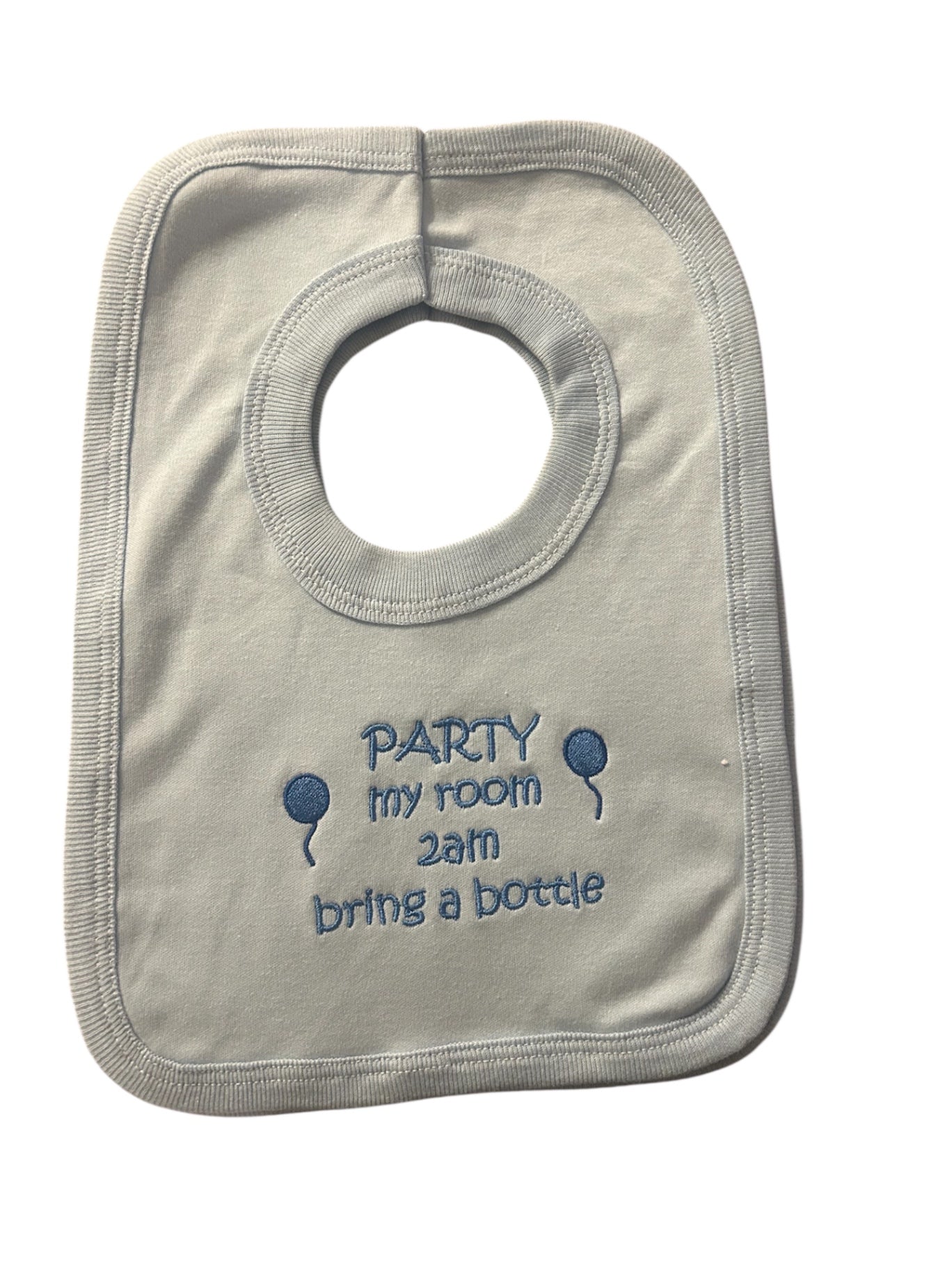 Blue Party At My Room Bib