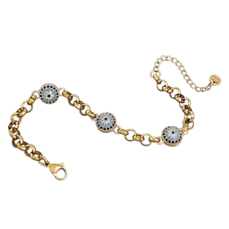 Gold Evil Eye Bracelet