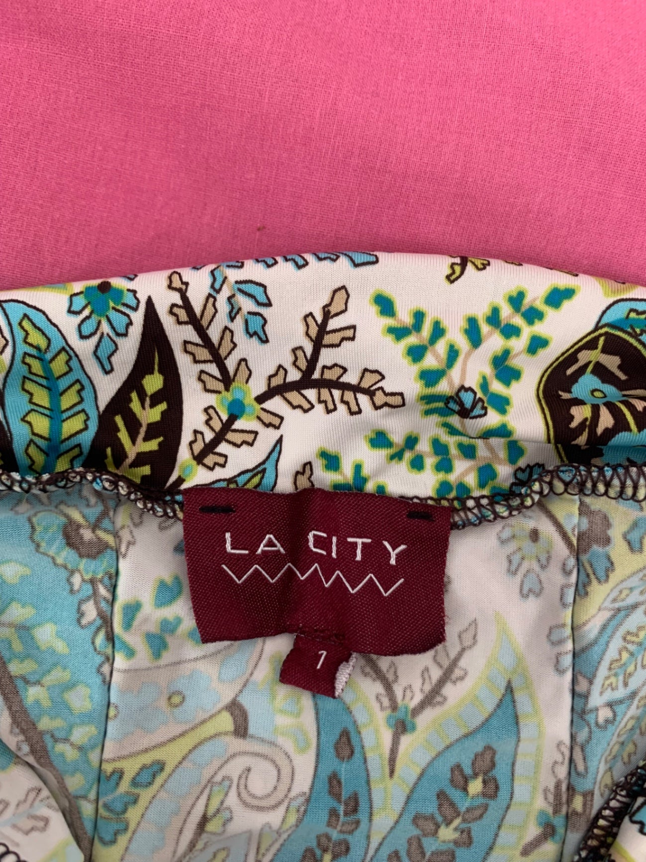 paisley print fold-over skirt