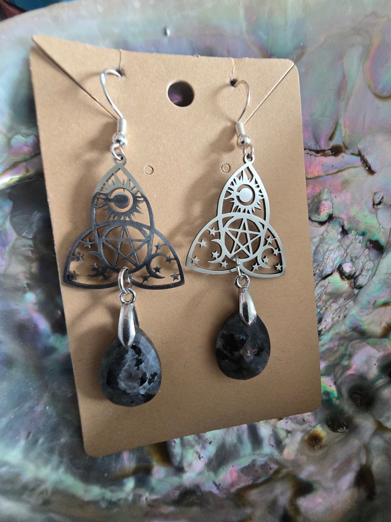 Witchy lavikite earrings