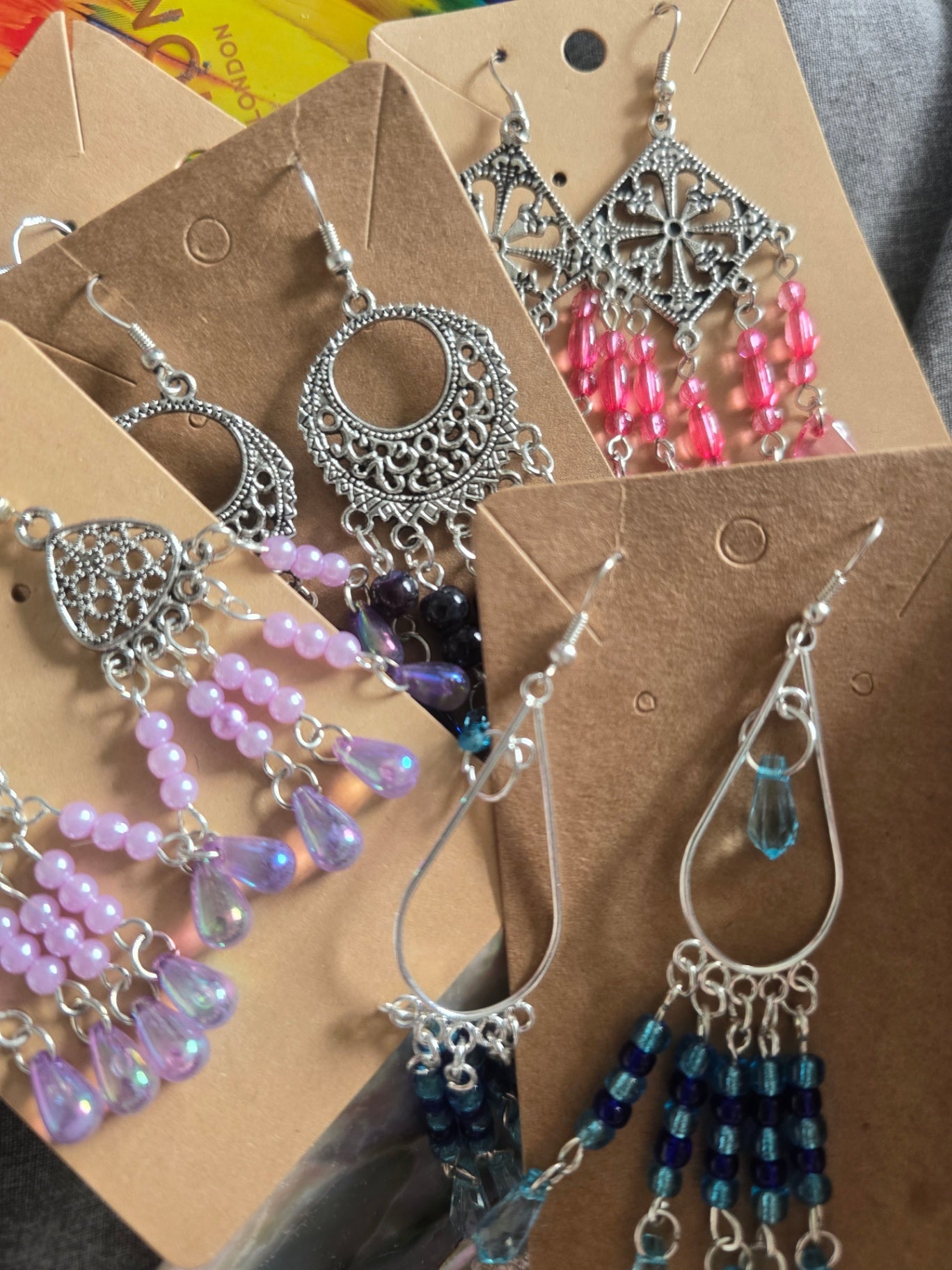 Beaded festival earrings
