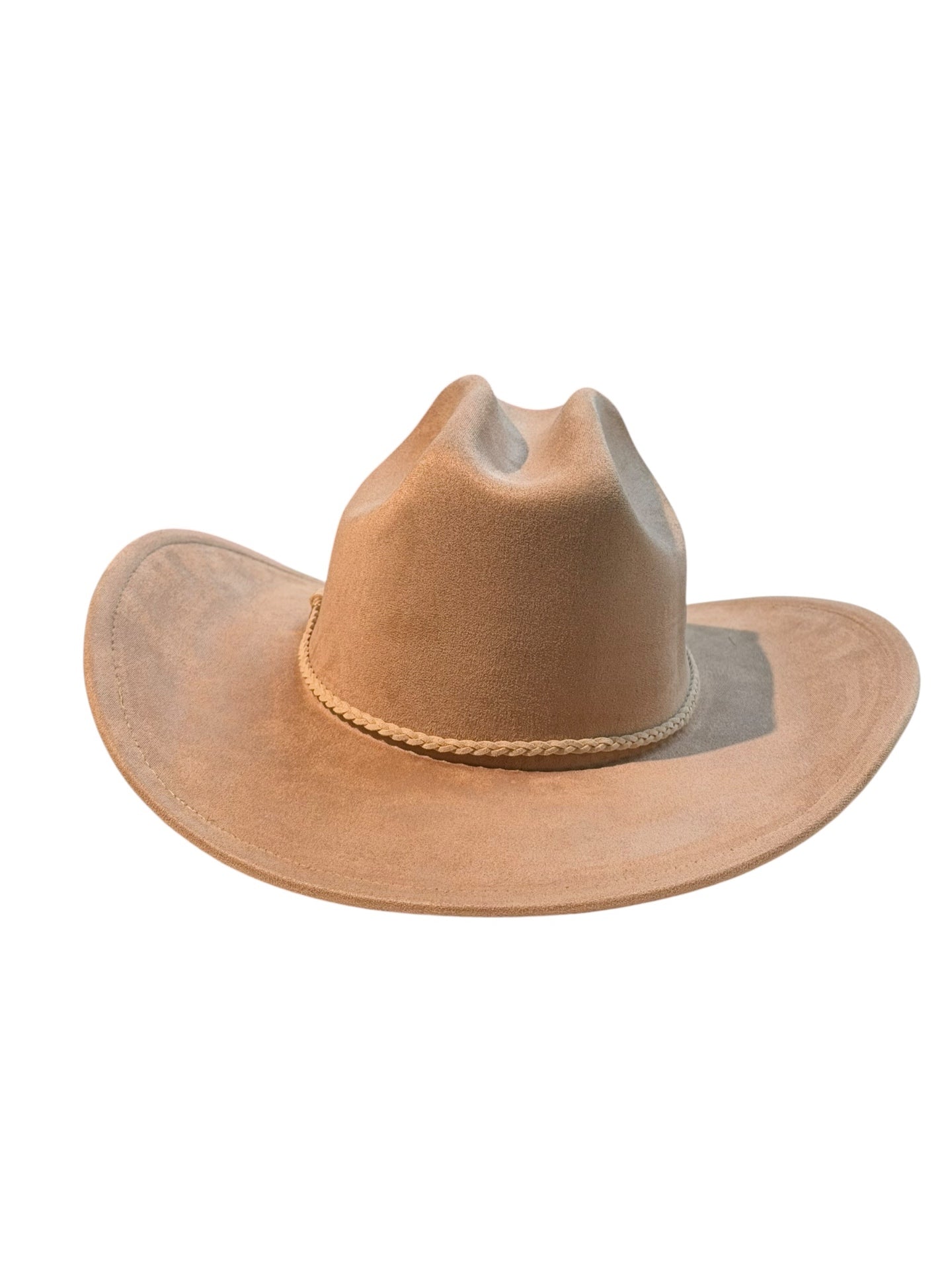 Beige Suede Style Cowboy Hat Adjustable