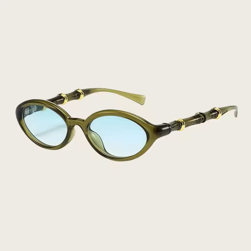 Bamboo Sunglasses Green Blue