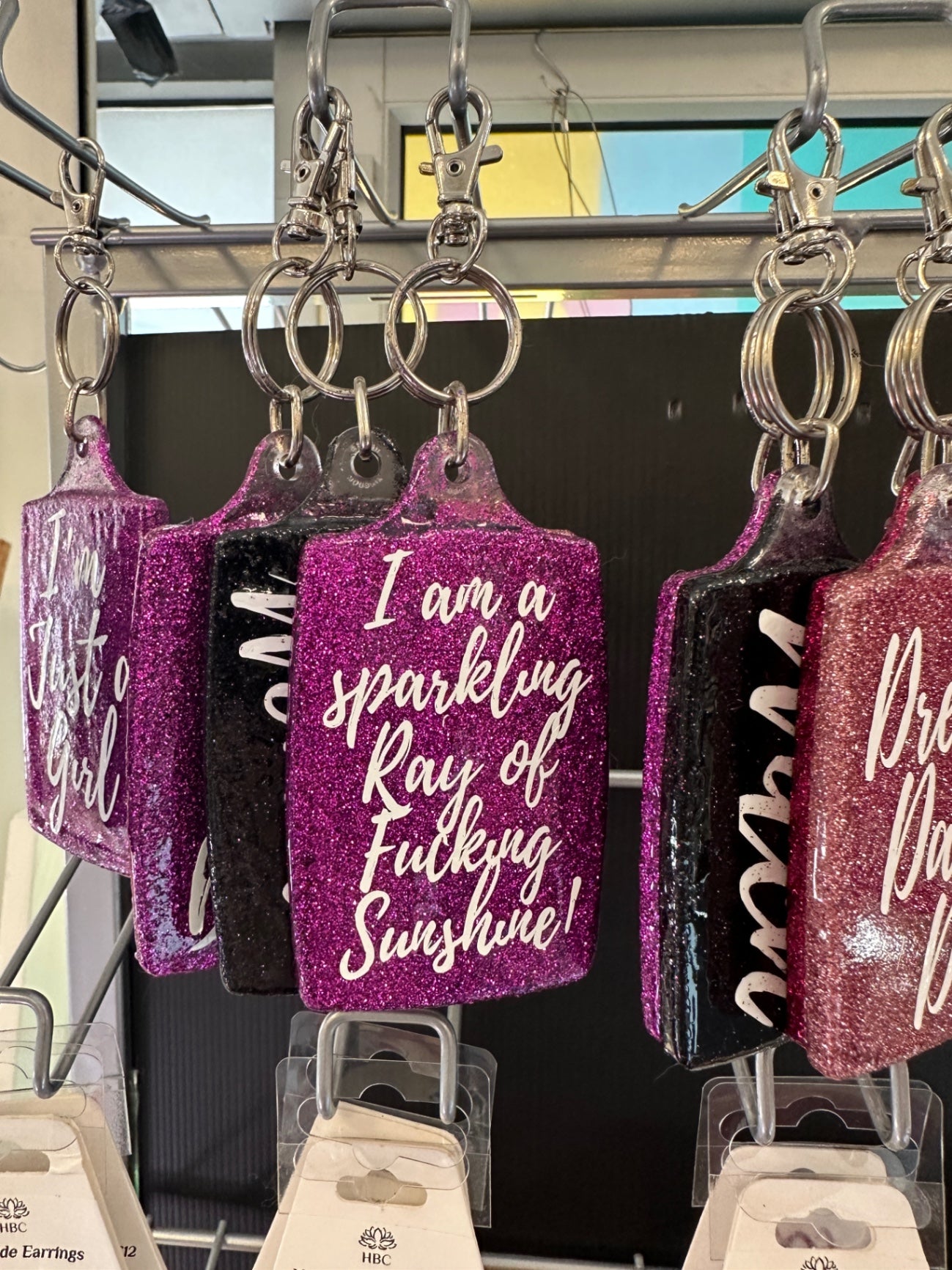 Glitter keyrings