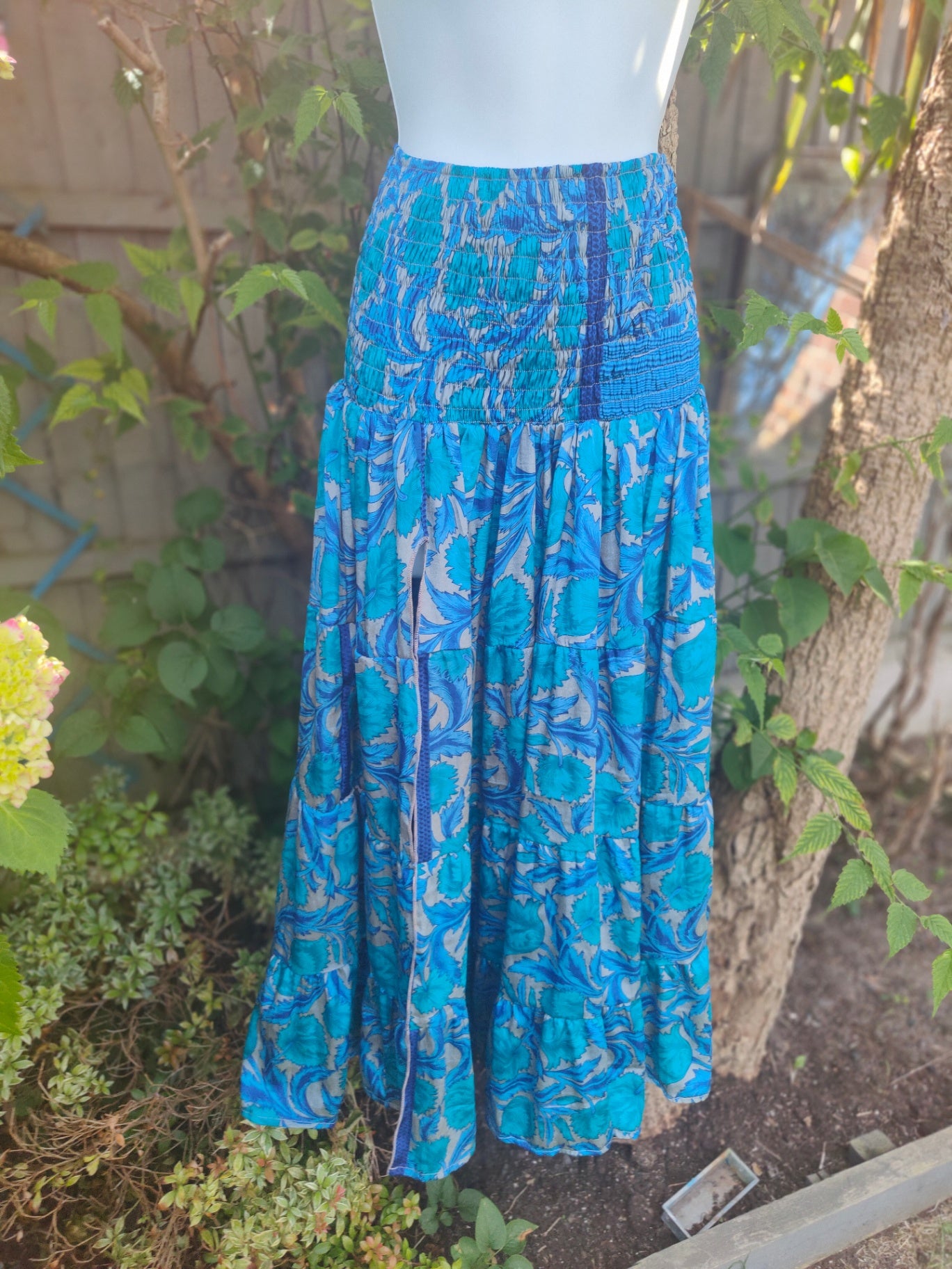Zara split maxi skirt - blues
