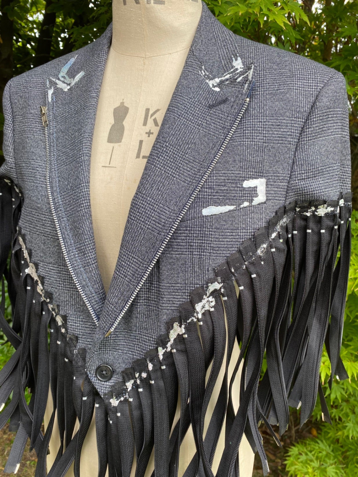 Zip cropped blazer jacket
