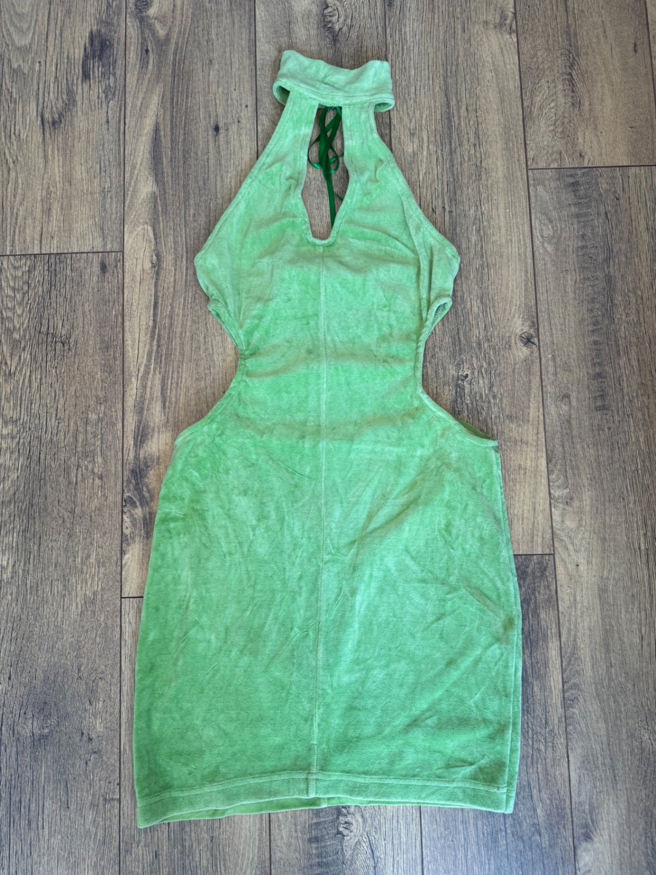 ReMade Velour Cutout Mini Dress