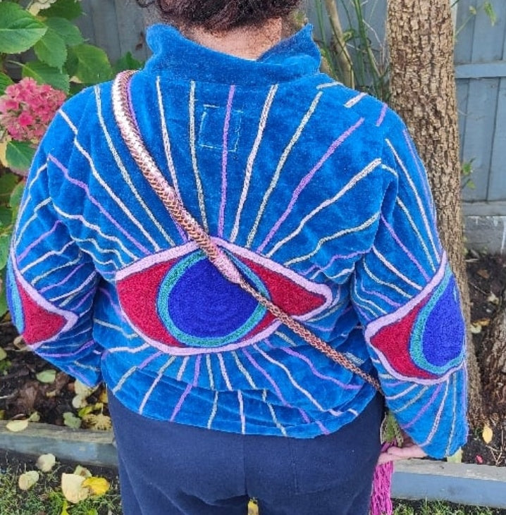 Wanderlust evil eye protection jacket