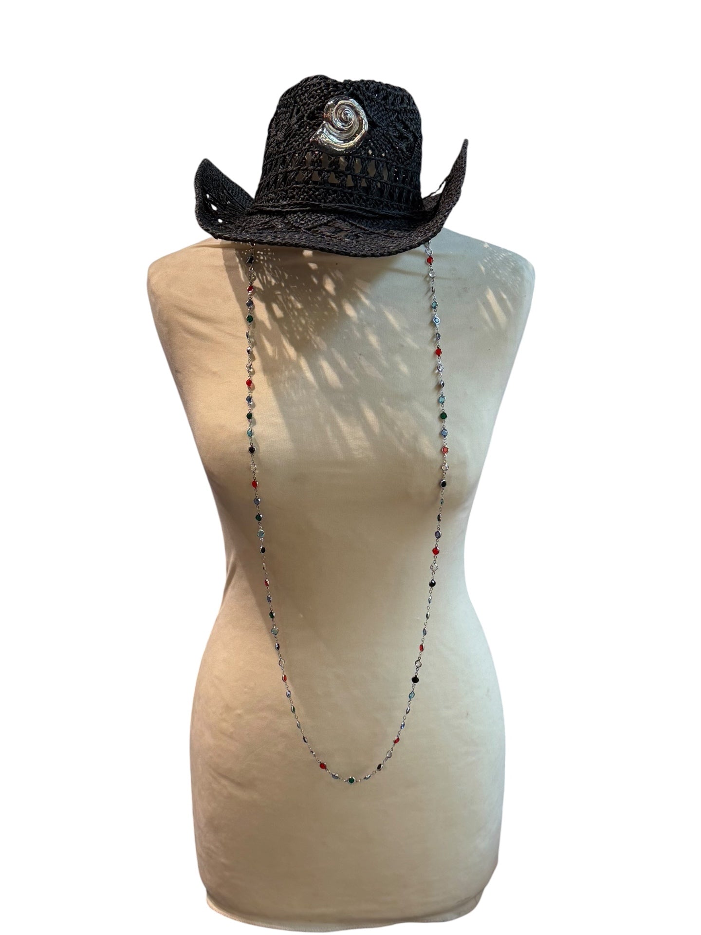 Conch Shell Beach Hat black Silver